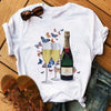 T-shirt Kawaii Rose Gold Wine Glass Angelwarriorfitness.com