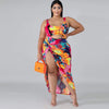 Plus Size Swimsuit One-piece Skirt Print Plus Size Swimsuit Angelwarriorfitness.com