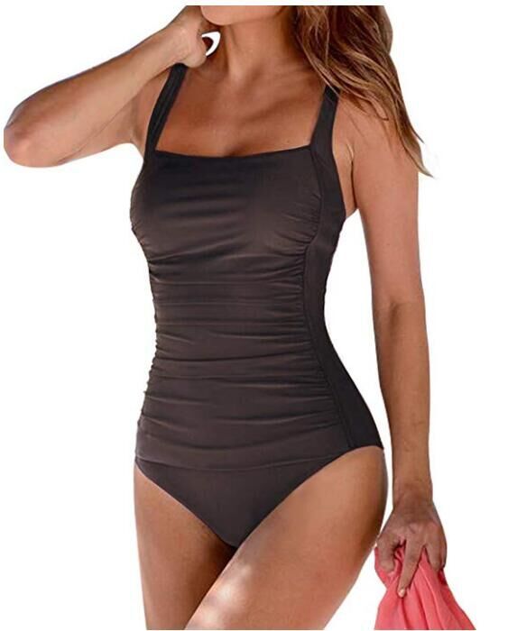 Women's swimwear with solid shoulder straps Angelwarriorfitness.com