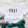 Pray Christian T Shirts Fashion Clothes Women's Tshirt tops Angelwarriorfitness.com