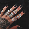 Boho Vintage Rings Set Angelwarriorfitness.com