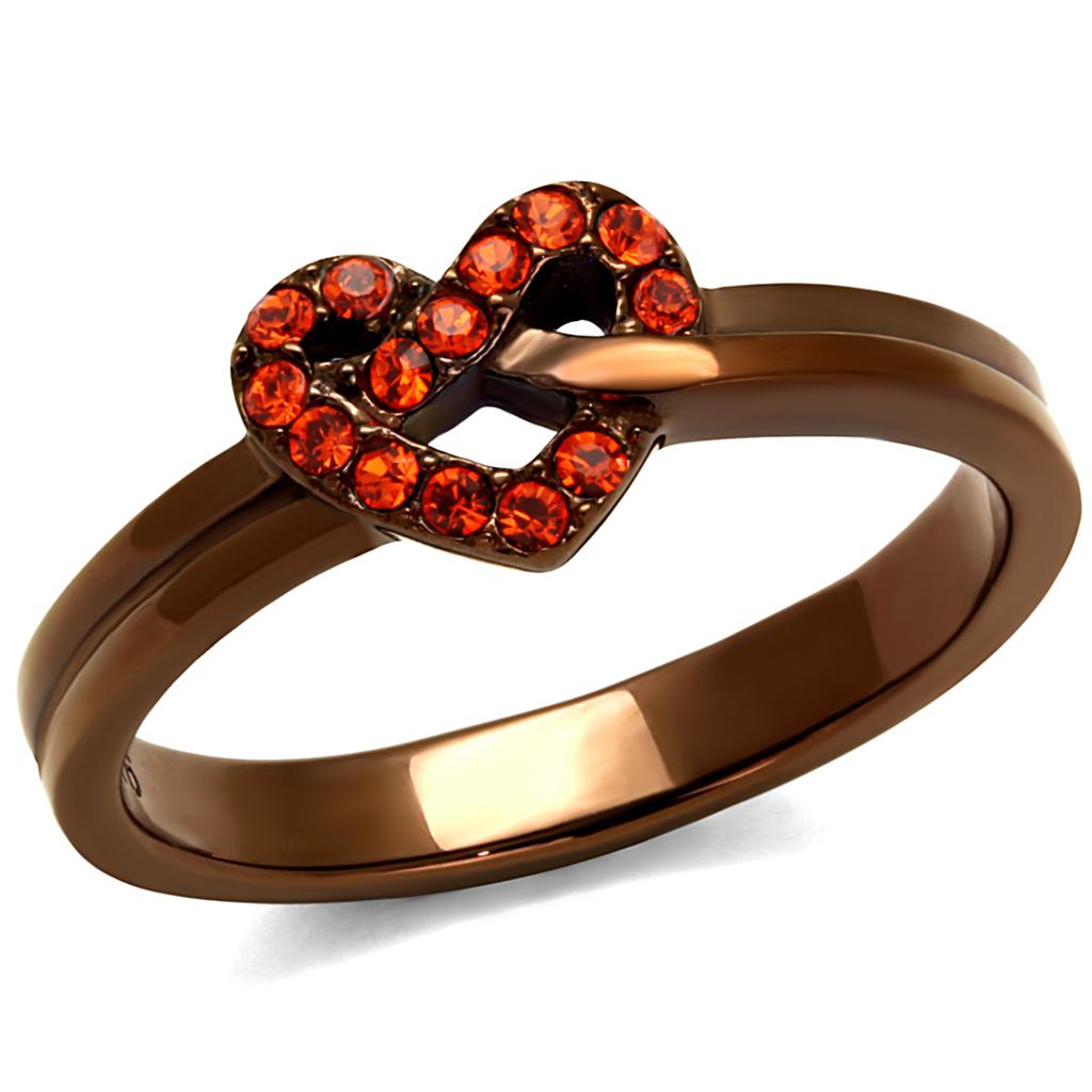 Red Crystal Heart shaped Ring Angelwarriorfitness.com