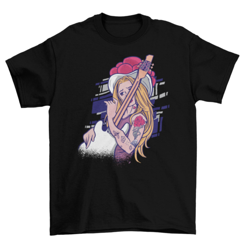 Rock and Roll Girl T-shirt Angelwarriorfitness.com
