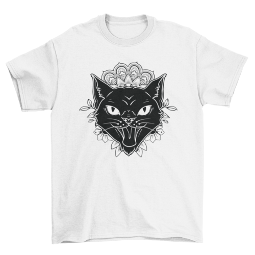 Cool Mandala cat tattoo t-shirt Angelwarriorfitness.com