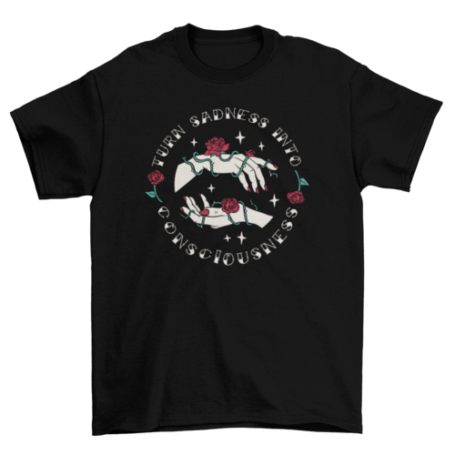 Hands with roses tattoo t-shirt Angelwarriorfitness.com