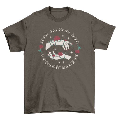 Hands with roses tattoo t-shirt Angelwarriorfitness.com