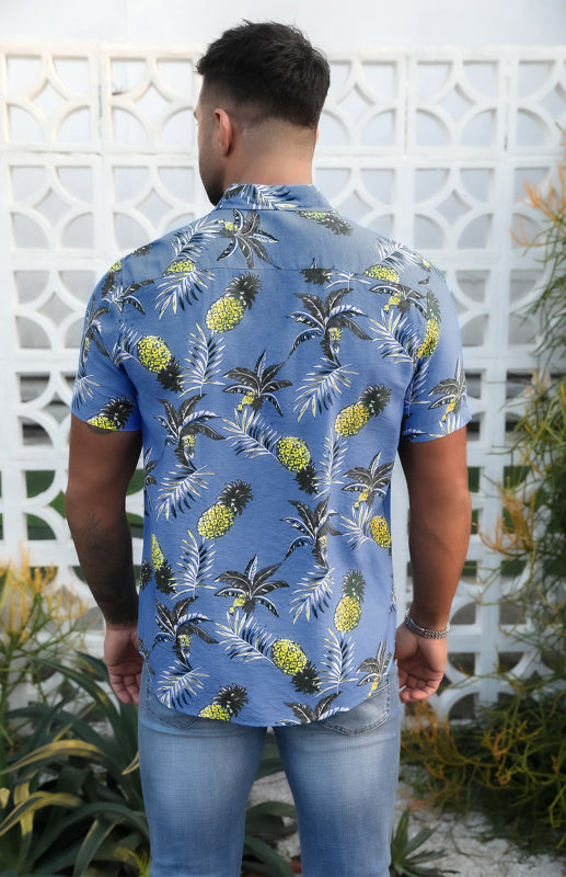 Tropical fruits and leaves print Shirt Angelwarriorfitness.com