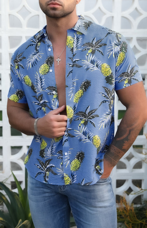 Tropical fruits and leaves print Shirt Angelwarriorfitness.com