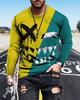 Mens Letter Crew Neck Slim Fit Casual Print T Shirt Angelwarriorfitness.com