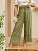 Plus Size Ruffle Hem Drawstring Waist Wide Leg Pants Angelwarriorfitness.com