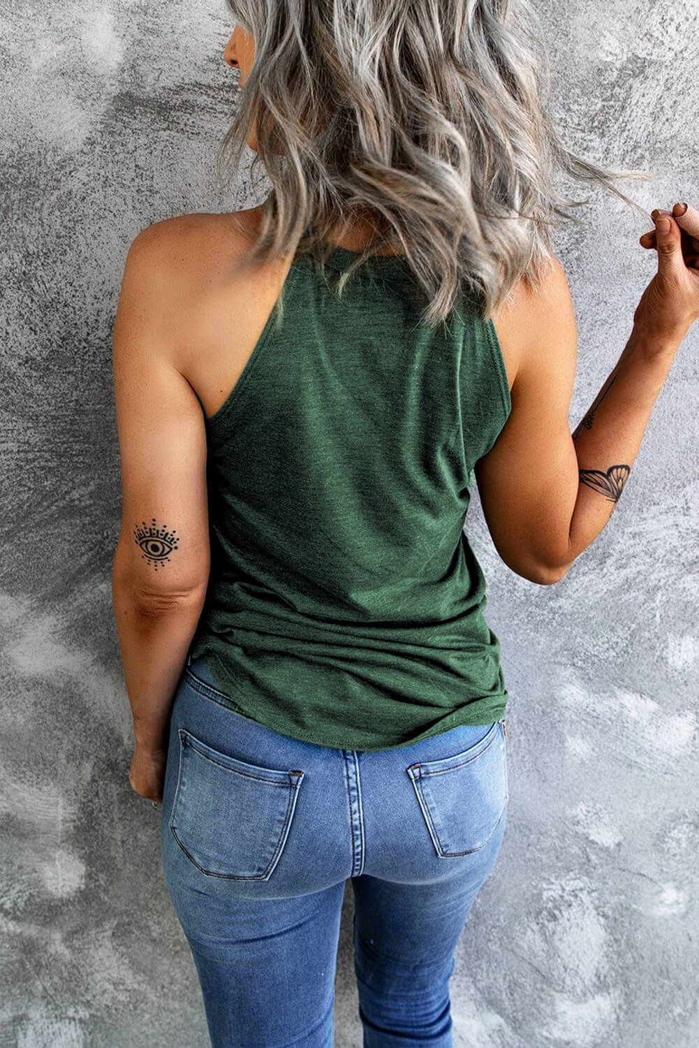 Curved Hem Grecian Tank Top Angelwarriorfitness.com