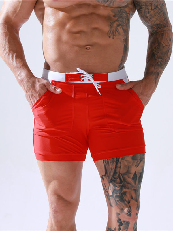 Men's Pocket Lined Tethered Swim Shorts Angelwarriorfitness.com