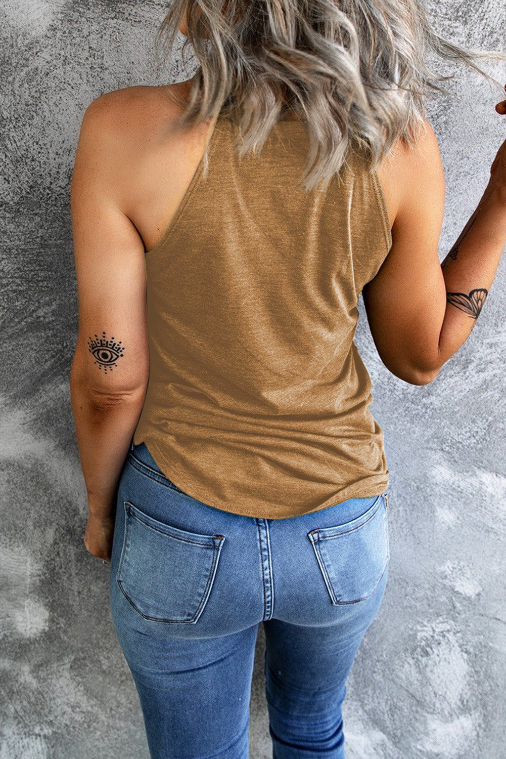 Curved Hem Grecian Tank Top Angelwarriorfitness.com