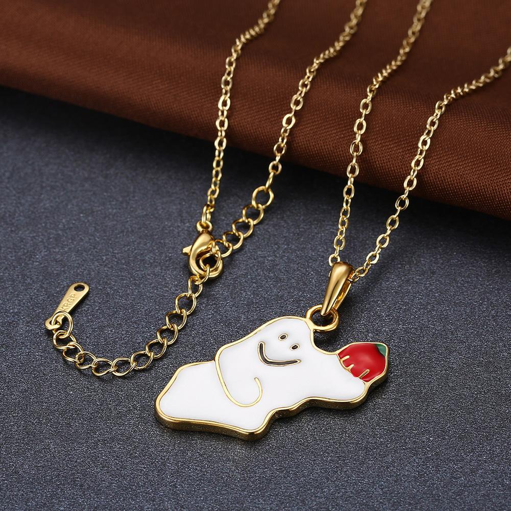 Halloween Ghost Necklace in 18K Gold Plated ITALY Made Angelwarriorfitness.com