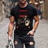Authentic Motorcycle Printed Slim Round Neck Men's T-shirt Angelwarriorfitness.com