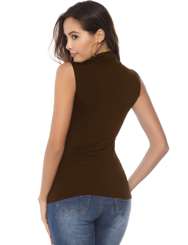 Fashion All-Match Casual Ladies High Neck Top Angelwarriorfitness.com