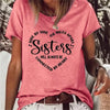Sisters Short Sleeved Top-Sisters will always be connected by the heart Angelwarriorfitness.com