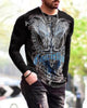 Mens Letter Crew Neck Slim Fit Casual Print T Shirt Angelwarriorfitness.com