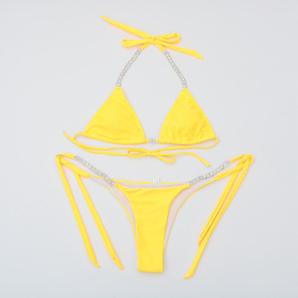 Diamond Bling Crystal Bikini Sparkles in the Sunshine Body Flattering Angelwarriorfitness.com