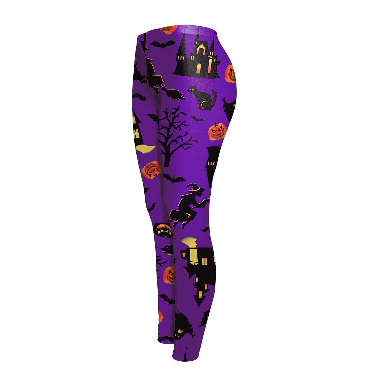 Halloween purple pumpkin leggings Angelwarriorfitness.com