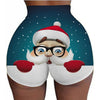 Women's Christmas sports legging shorts hip-lifting yoga pants plus size Angelwarriorfitness.com