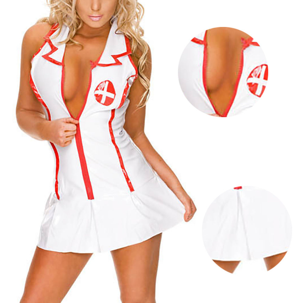 Hot Erotic Babydoll Chemises Girls Nurse Cosplay Uniform Dress Thong Hat Suit Porn Baby Doll Sexy Lingerie Maid Teddy Costume Angelwarriorfitness.com