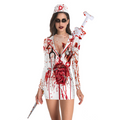Halloween nurse slim long sleeve dress Angelwarriorfitness.com