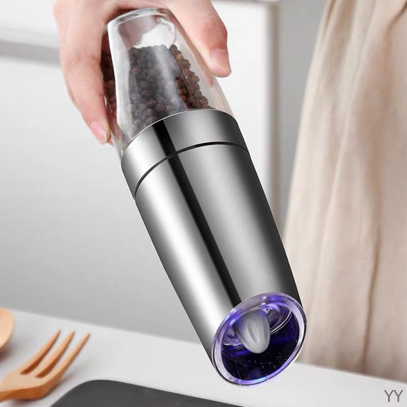 Electric Gravity Pepper Grinder Salt Grinder  Adjustable Coarseness Angelwarriorfitness.com