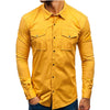 Men Autumn Winter Long Sleeve Blouse Man Cotton Shirt Angelwarriorfitness.com