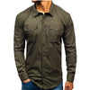 Men Autumn Winter Long Sleeve Blouse Man Cotton Shirt Angelwarriorfitness.com