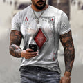 Playing Card Printing Men's T-Shirt Top Angelwarriorfitness.com