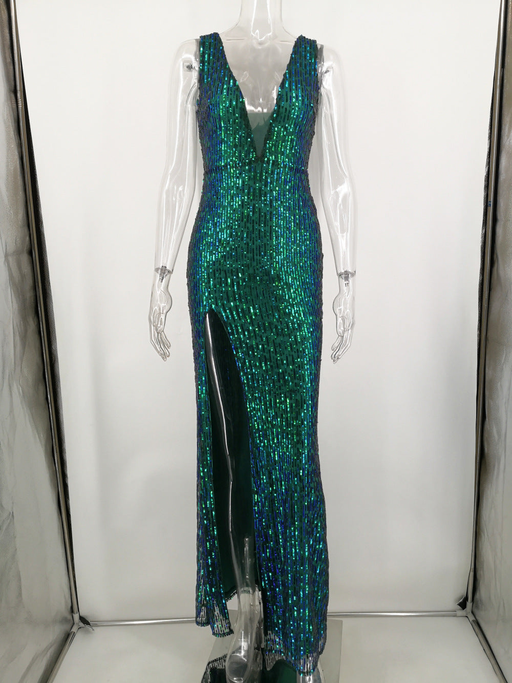 Sexy Halter Retro Sequin Long Dress Dress Angelwarriorfitness.com