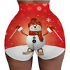 Women's Christmas sports legging shorts hip-lifting yoga pants plus size Angelwarriorfitness.com