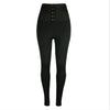 Fashion High Waist Black Color  Length Pants Trousers Angelwarriorfitness.com