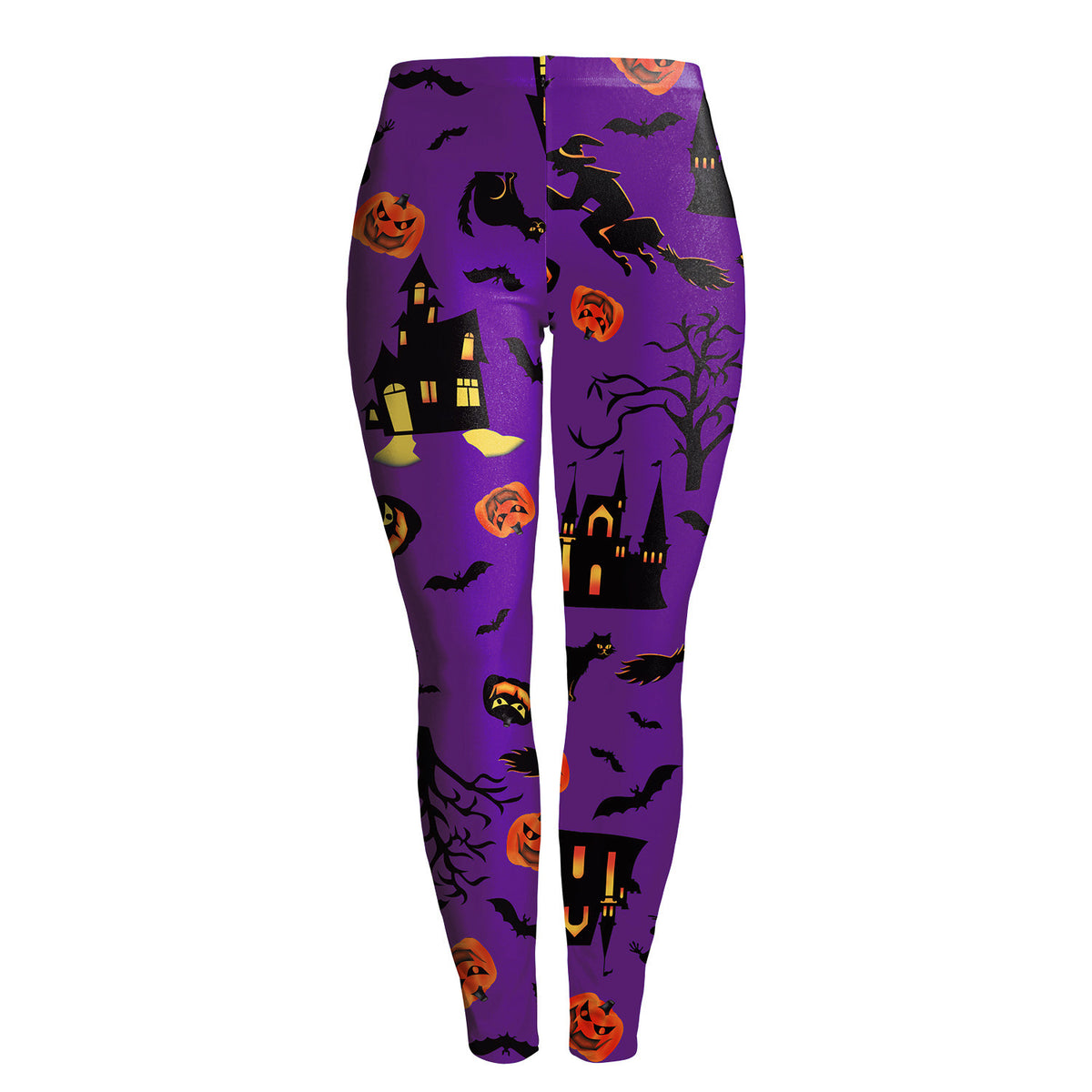 Halloween purple pumpkin leggings Angelwarriorfitness.com