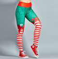 Yoga Christmas Print Hip High Waist Fitness Yoga Pants Angelwarriorfitness.com