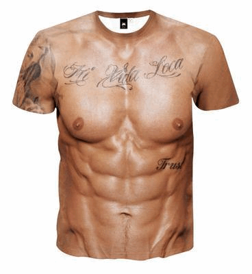 3DMuscle™ Muscle Tattoo Print 3D T-Shirt Muscle Man Angelwarriorfitness.com