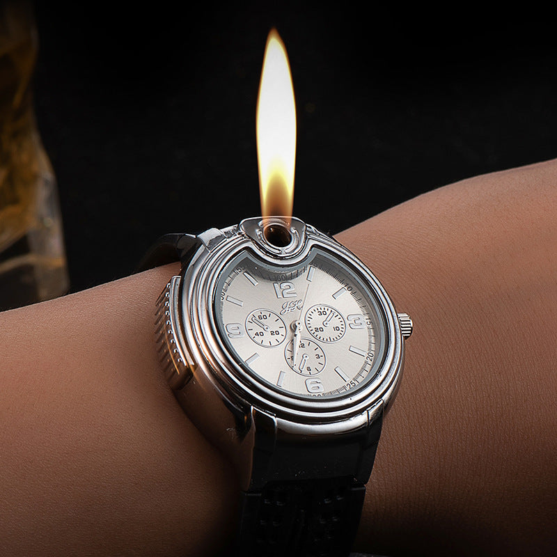 Creative Watch Gas Lighters Metal Multi-purpose Personalized Gas Electronic Flame Lighter Watch Lighter Angelwarriorfitness.com