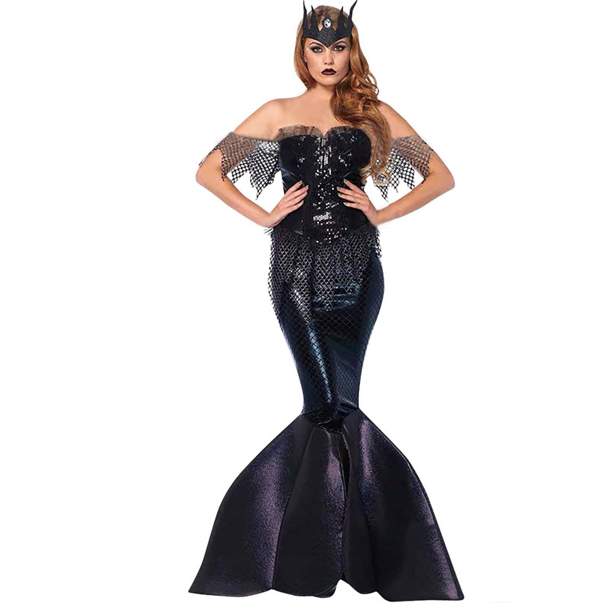 Solid Color Fashionable Halloween Costume Mermaid Angelwarriorfitness.com