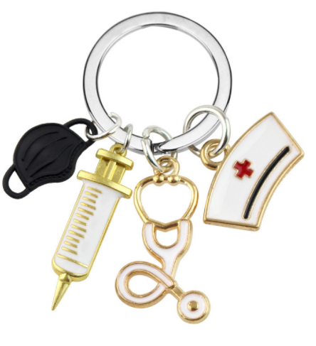 Nurse Doctor Mask Keychain Medical Ambulance Key Ring Angelwarriorfitness.com