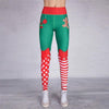 Yoga Christmas Print Hip High Waist Fitness Yoga Pants Angelwarriorfitness.com