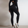2pcs Seamless Yoga Pants Sports Gym Fitness Leggings And Long Sleeve Tops Outfits Butt Lifting Slim Workout Sportswear Clothing Angelwarriorfitness.com