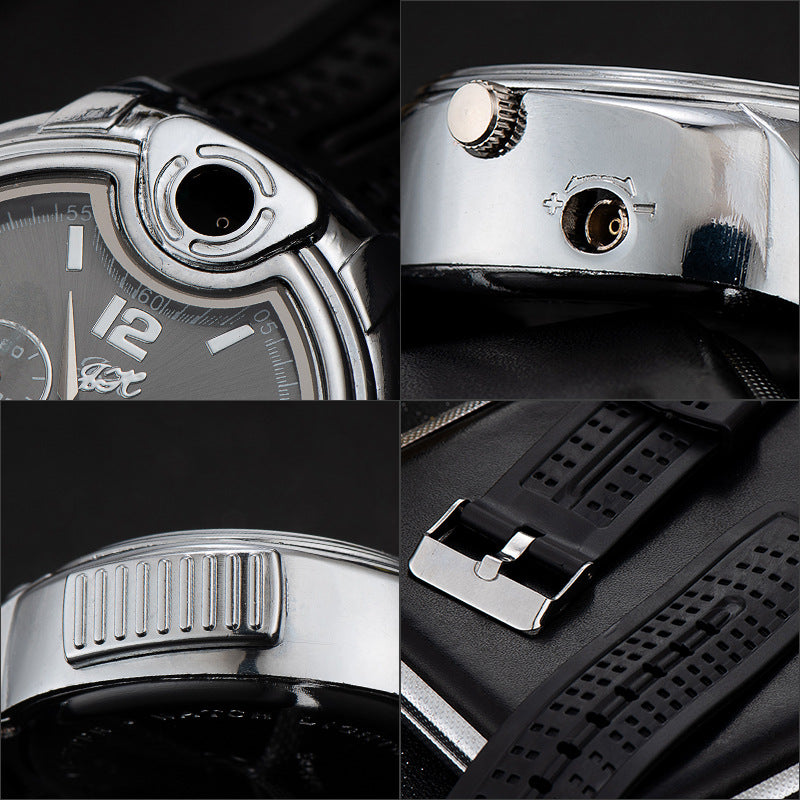Creative Watch Gas Lighters Metal Multi-purpose Personalized Gas Electronic Flame Lighter Watch Lighter Angelwarriorfitness.com