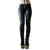 Solid Color Casual Women's Lace-up PU Leather Pants Angelwarriorfitness.com