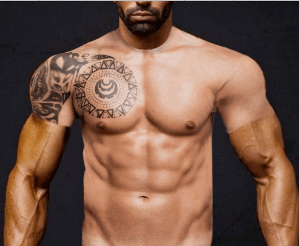 3DMuscle™ Muscle Tattoo Print 3D T-Shirt Muscle Man Angelwarriorfitness.com