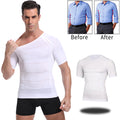 140D Men's Vest Shapewear Men Body Toning T-Shirt Slimming Body Shaper Corrective Posture Belly Control Compression Man Modeling Underwear Corset Angelwarriorfitness.com