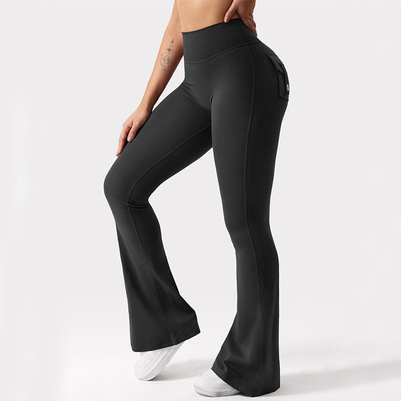 Cargo Pocket Elastic High Waist Workout Women's Summer Workout Sports Yoga Running Hip Raise Angelwarriorfitness.com