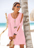 Women's Summer Deep Collar Casual Beach Dress Angelwarriorfitness.com