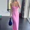 Women Camis Satin Long Dresses Elegant Sleeveless Slip Holiday Party Dresses Sexy Casual Backless Summer Dresses Angelwarriorfitness.com