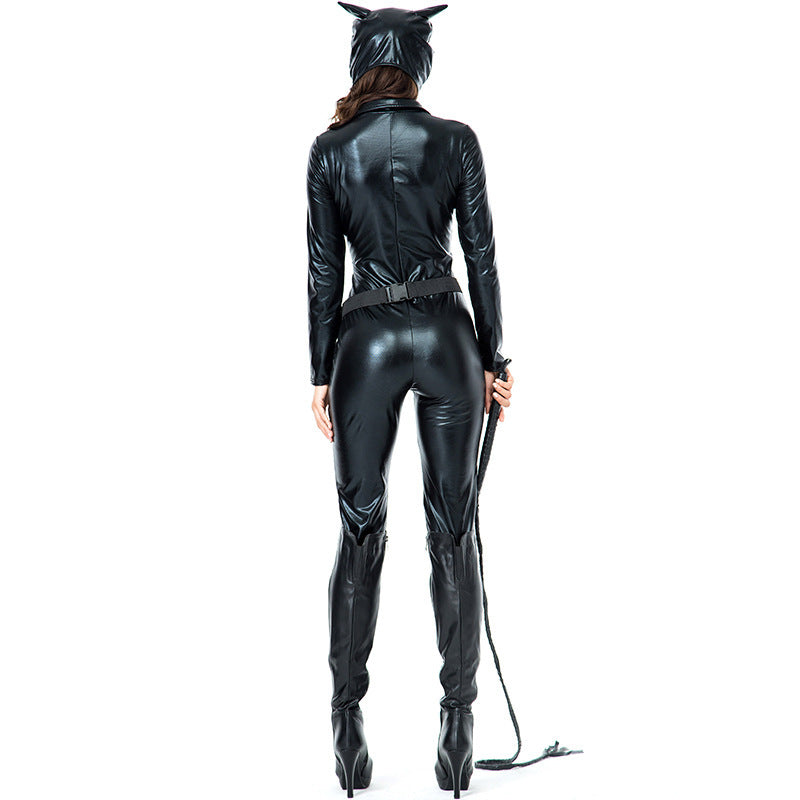 Leather Halloween Costume Cat Girl Role Play Angelwarriorfitness.com